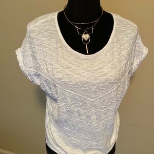 Fat Face White Textured Blouse